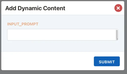 Dynamic variable input window