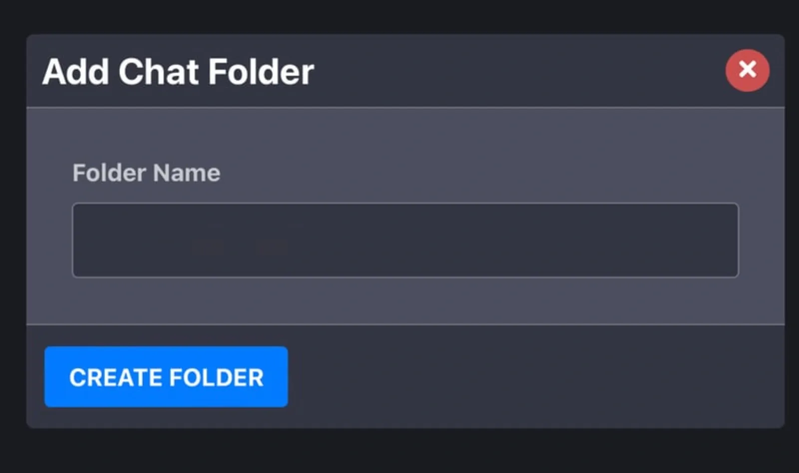 Organized chat folders