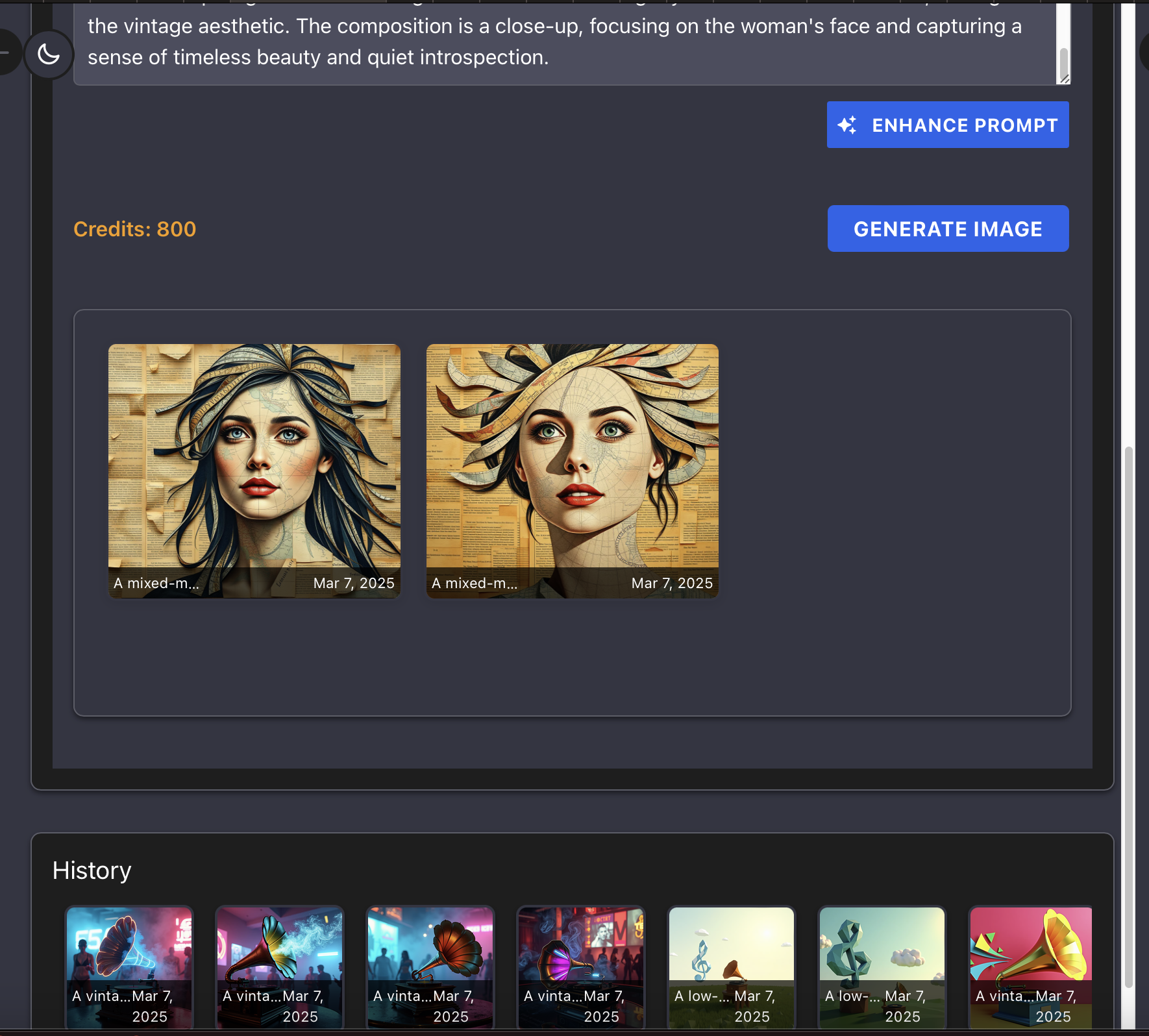 Generated Images in DatBot